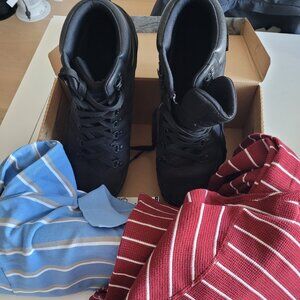 North Face winter boots + one short sleeve + one long sleeve